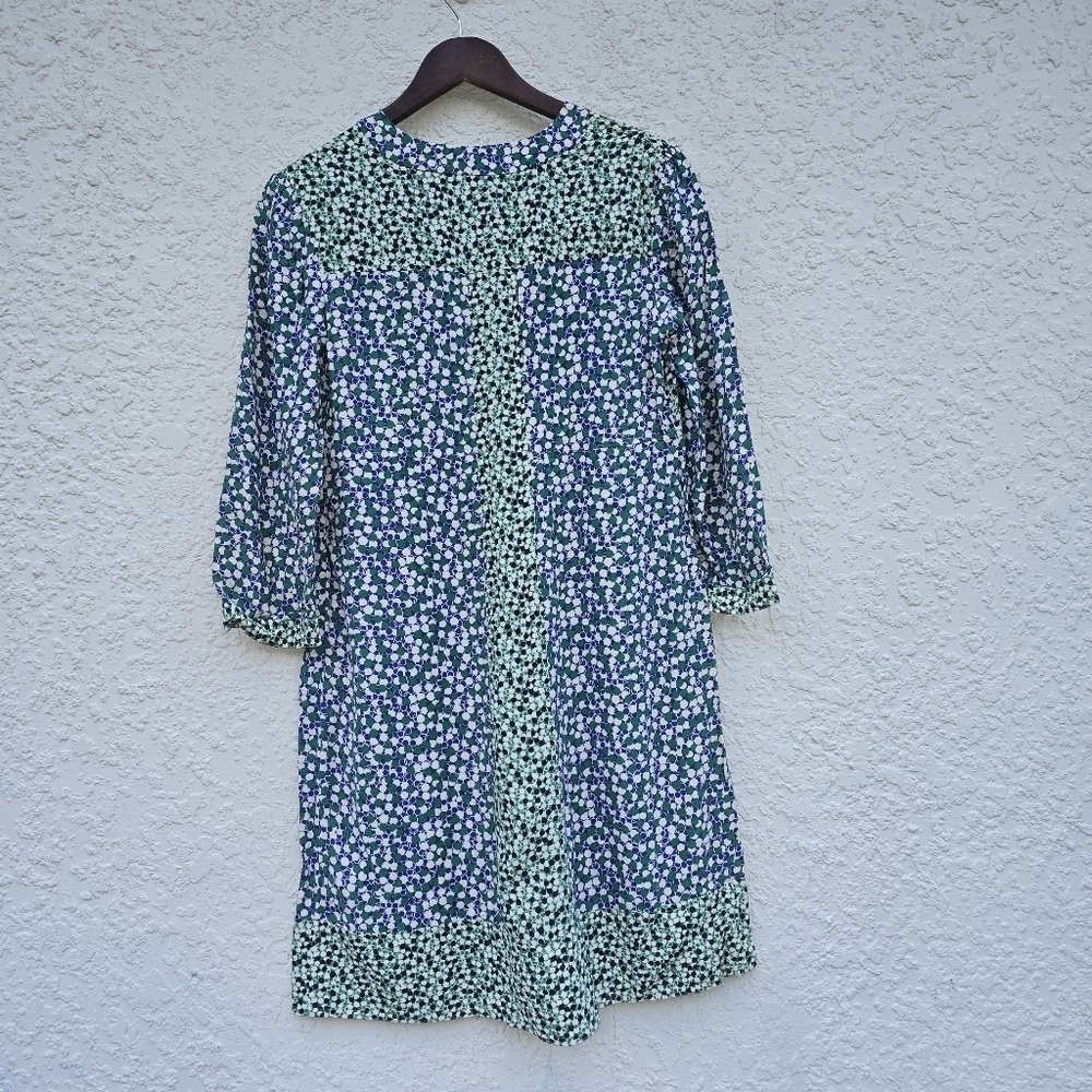 Boden Mollie Blue Green Polka Dot Printed Tunic Dress Size 6 - Picture 3 of 12